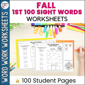 Fall 1st 100 Sight Words Worksheets