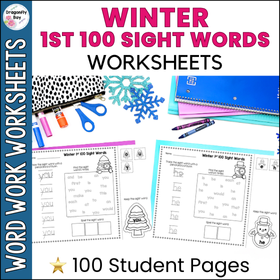 Winter Sight Word Worksheets