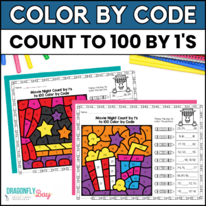 count to 100 by 1s color by code